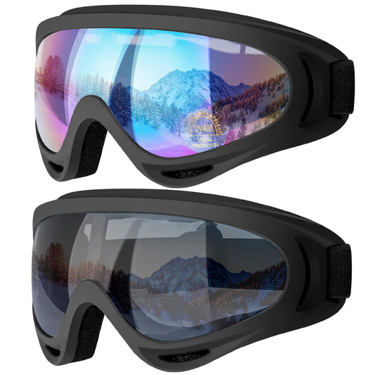 Jet Ski Goggles, Snow Snowboard Goggles for Men Women Kids - Splash-proof, UV Protection Foam, Anti-Scratch & Dust-proof